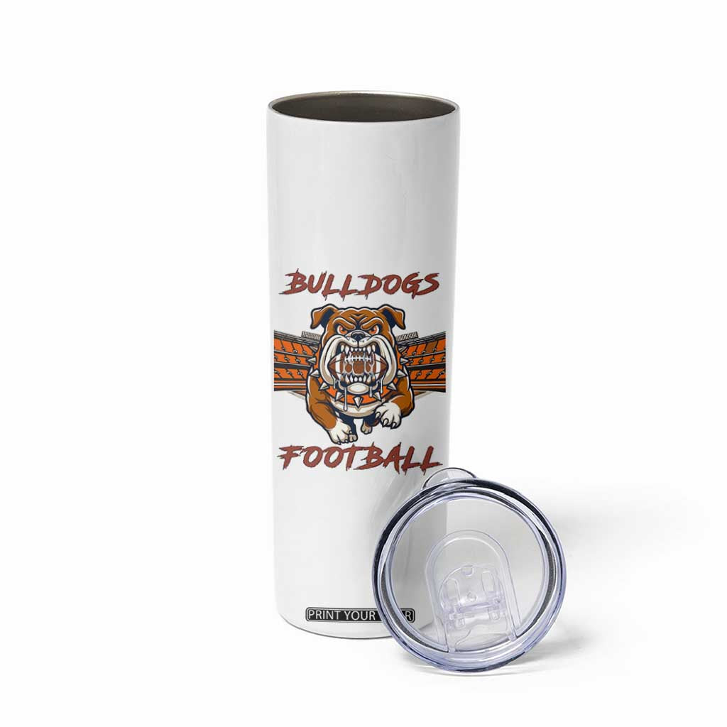 Bulldog Football Lover Skinny Tumbler Midwest Game Day Lifestyle TS12 Print Your Wear