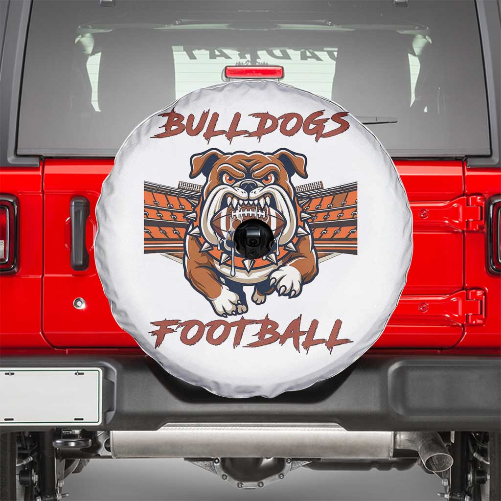 Bulldog Football Lover Spare Tire Cover Midwest Game Day Lifestyle TS12 Black Print Your Wear