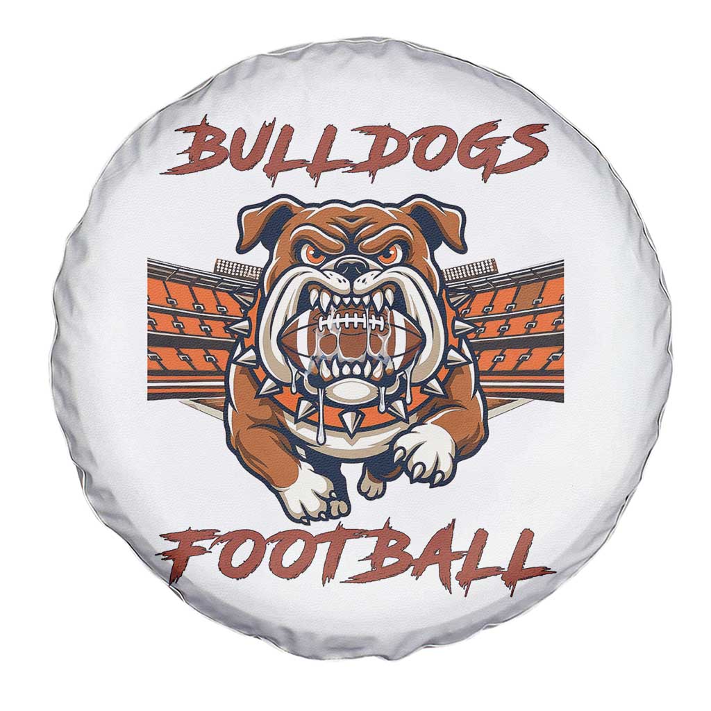 Bulldog Football Lover Spare Tire Cover Midwest Game Day Lifestyle TS12 Print Your Wear