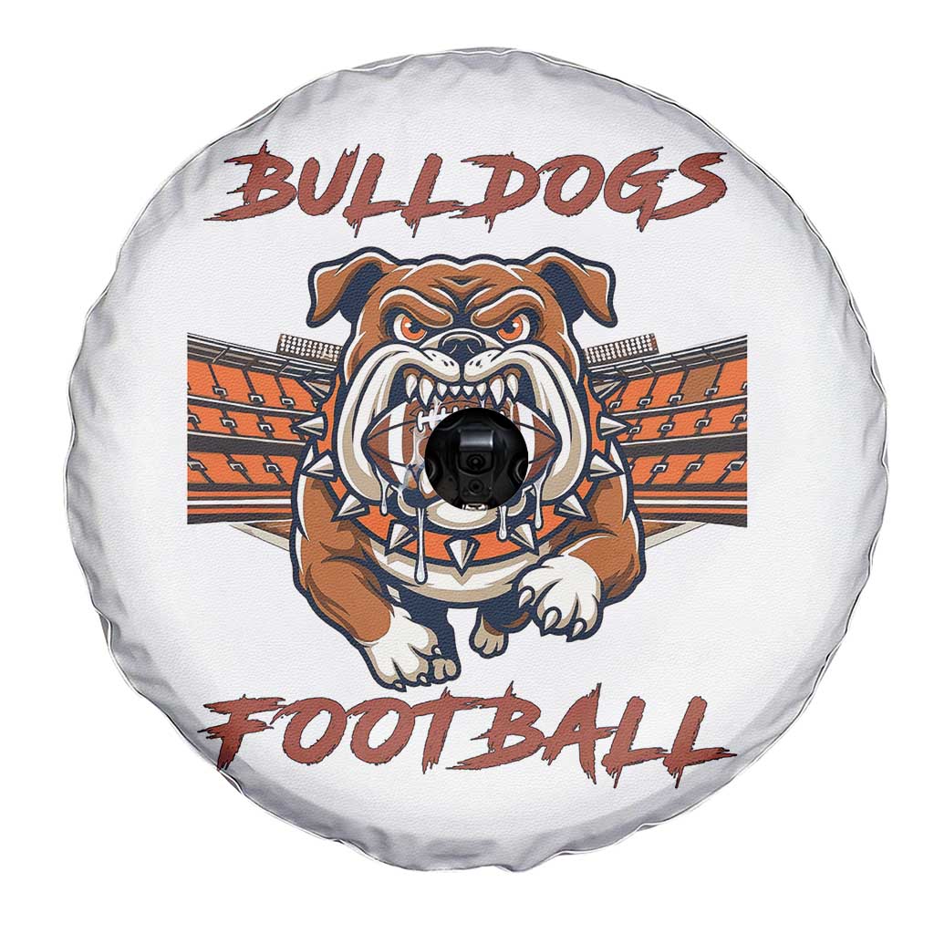 Bulldog Football Lover Spare Tire Cover Midwest Game Day Lifestyle TS12 Print Your Wear