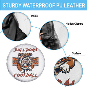 Bulldog Football Lover Spare Tire Cover Midwest Game Day Lifestyle TS12 Print Your Wear