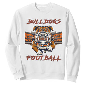 Bulldog Football Lover Sweatshirt Midwest Game Day Lifestyle TS12 White Print Your Wear