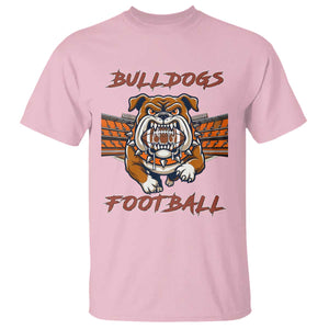 Bulldog Football Lover T Shirt Midwest Game Day Lifestyle TS12 Light Pink Print Your Wear