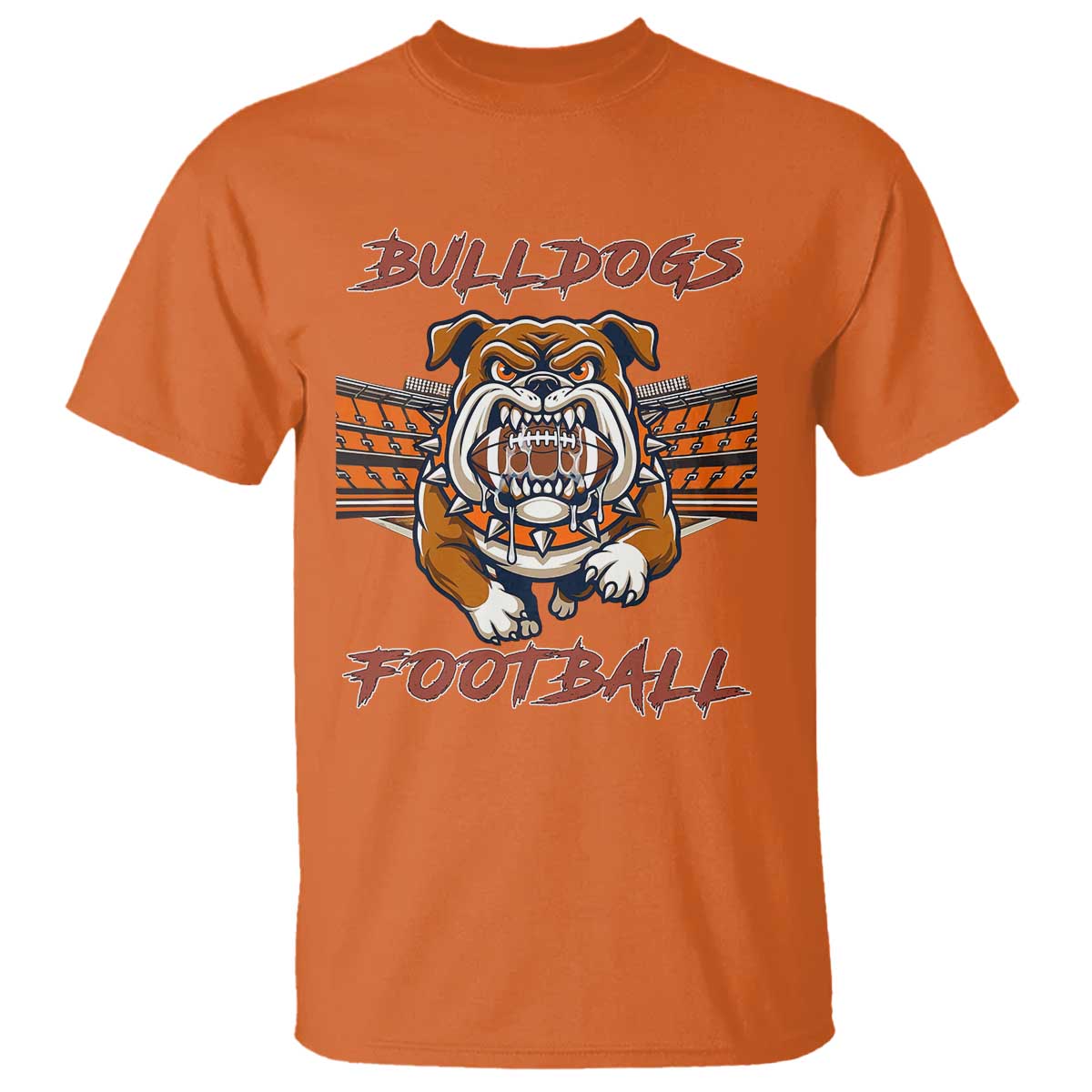 Bulldog Football Lover T Shirt Midwest Game Day Lifestyle TS12 Orange Print Your Wear