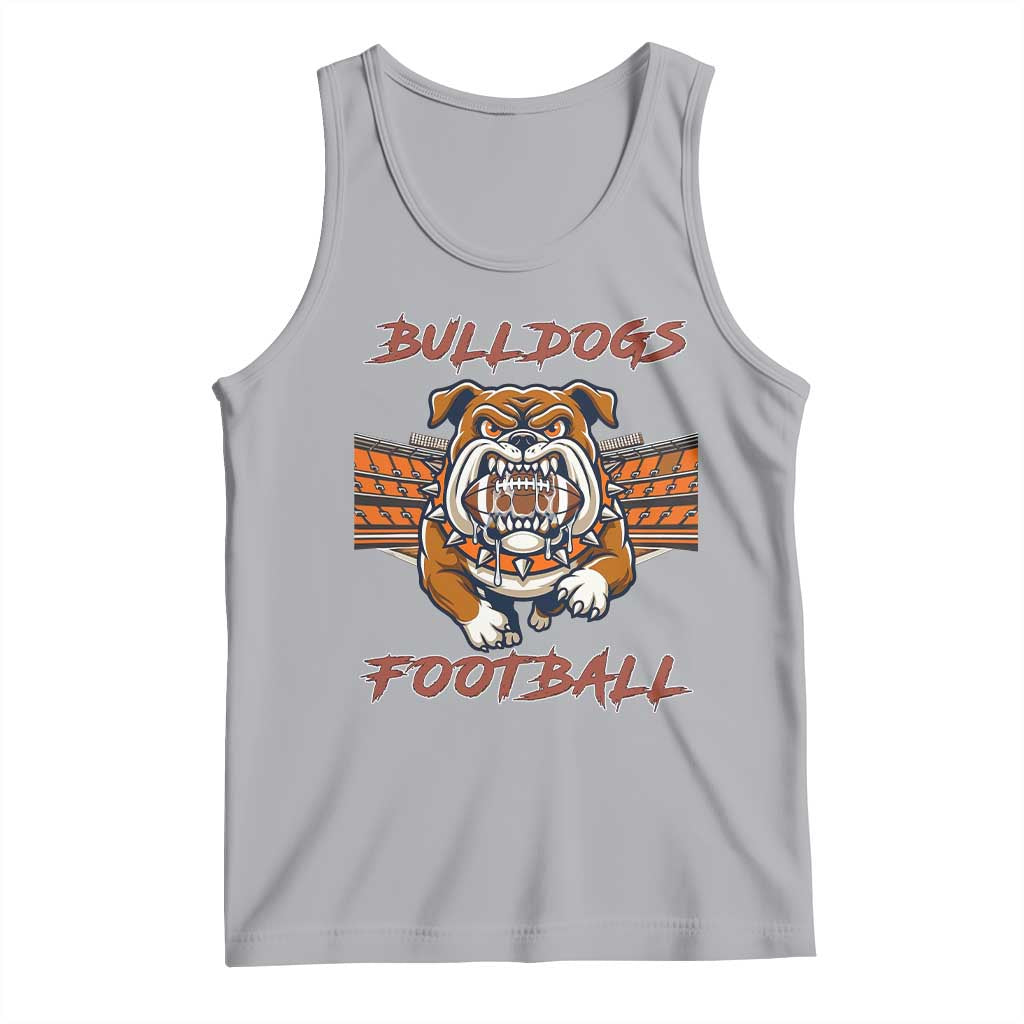 Bulldog Football Lover Tank Top Midwest Game Day Lifestyle TS12 Athletic Heather Print Your Wear