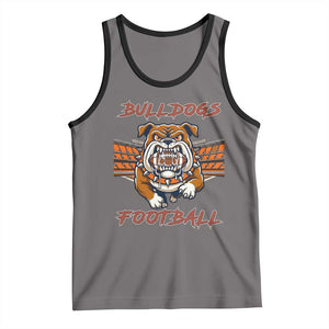 Bulldog Football Lover Tank Top Midwest Game Day Lifestyle TS12 Deep Heather Black Print Your Wear