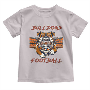 Bulldog Football Lover Toddler T Shirt Midwest Game Day Lifestyle TS12 Ice Gray Print Your Wear