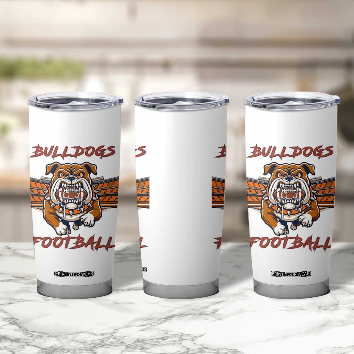 Bulldog Football Lover Tumbler Cup Midwest Game Day Lifestyle TS12 Print Your Wear