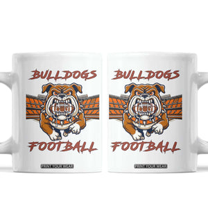 Bulldog Football Lover Coffee Mug Midwest Game Day Lifestyle TS12 White Print Your Wear