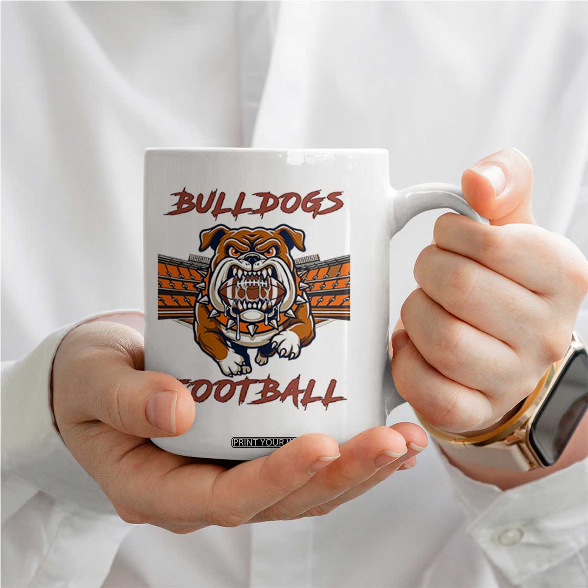 Bulldog Football Lover Coffee Mug Midwest Game Day Lifestyle TS12 Print Your Wear