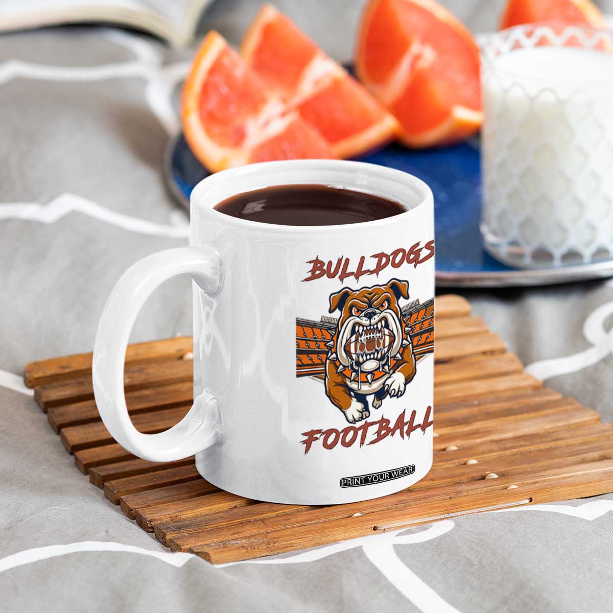 Bulldog Football Lover Coffee Mug Midwest Game Day Lifestyle TS12 Print Your Wear