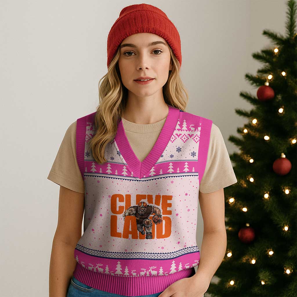 CFBB Midwest Football Player Gift V-Neck Knit Sweater Vest TS12 Hot Pink Print Your Wear