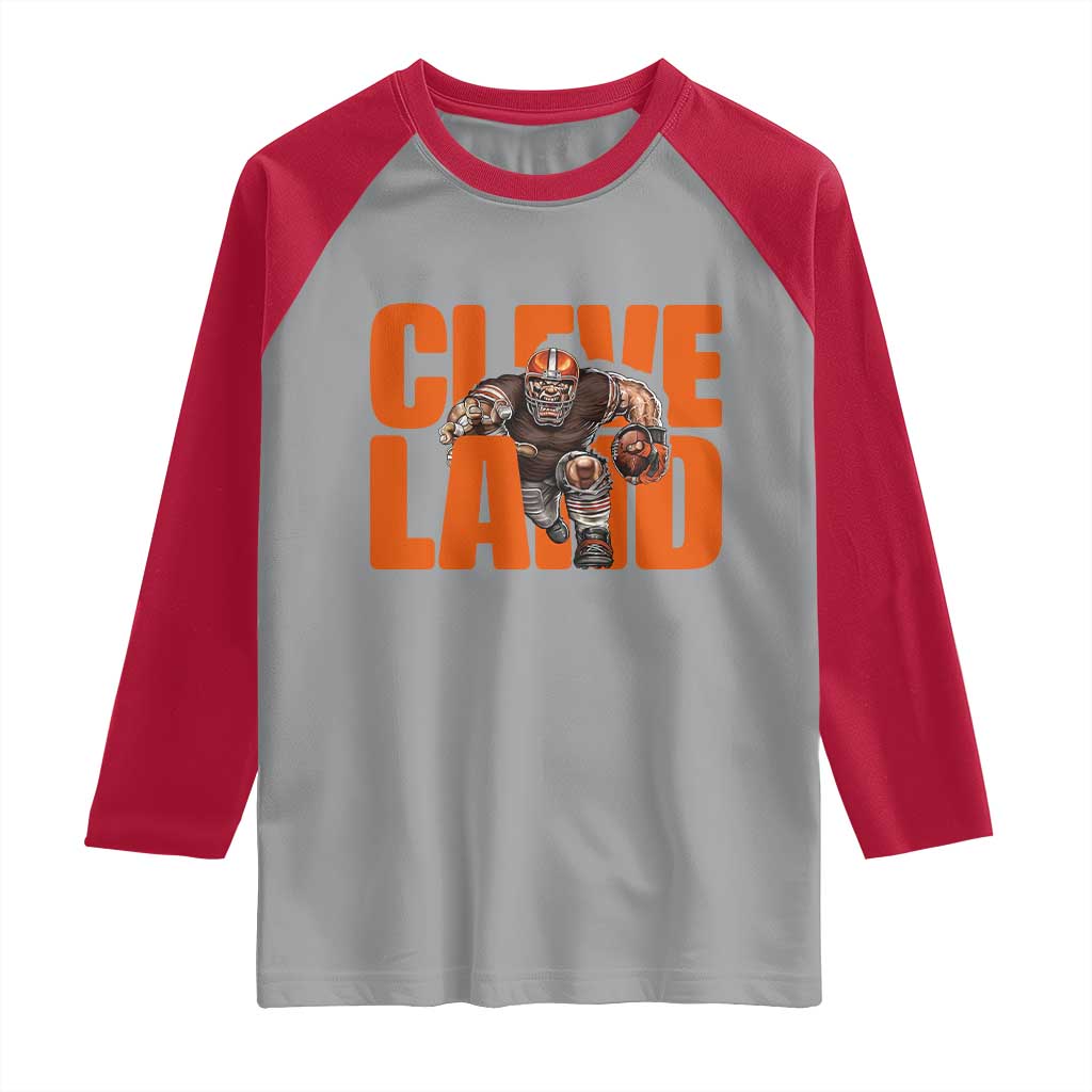 CFBB Midwest Football Player Gift Raglan Shirt TS12 Sport Gray Red Print Your Wear