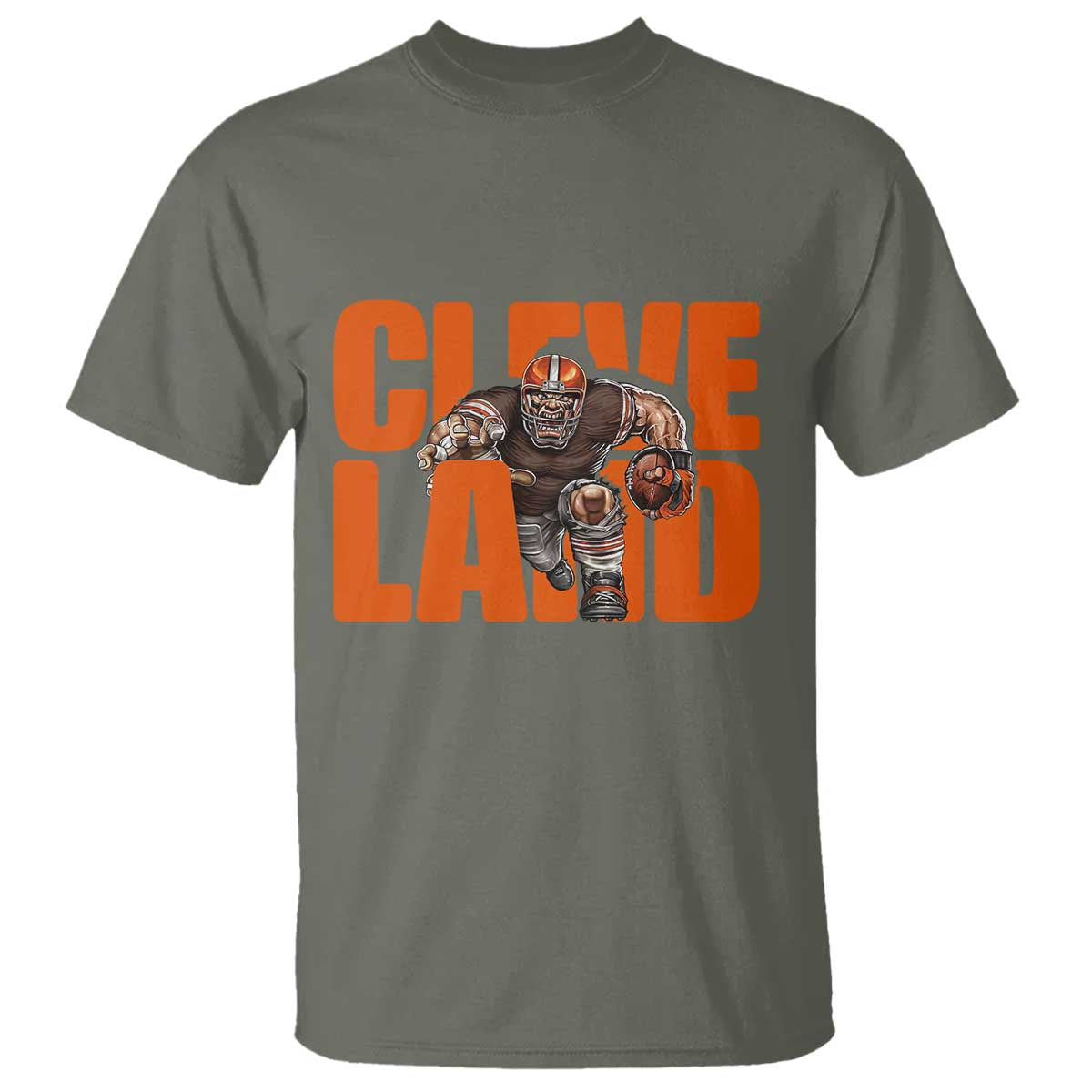 CFBB Midwest Football Player Gift T Shirt TS12 Military Green Print Your Wear