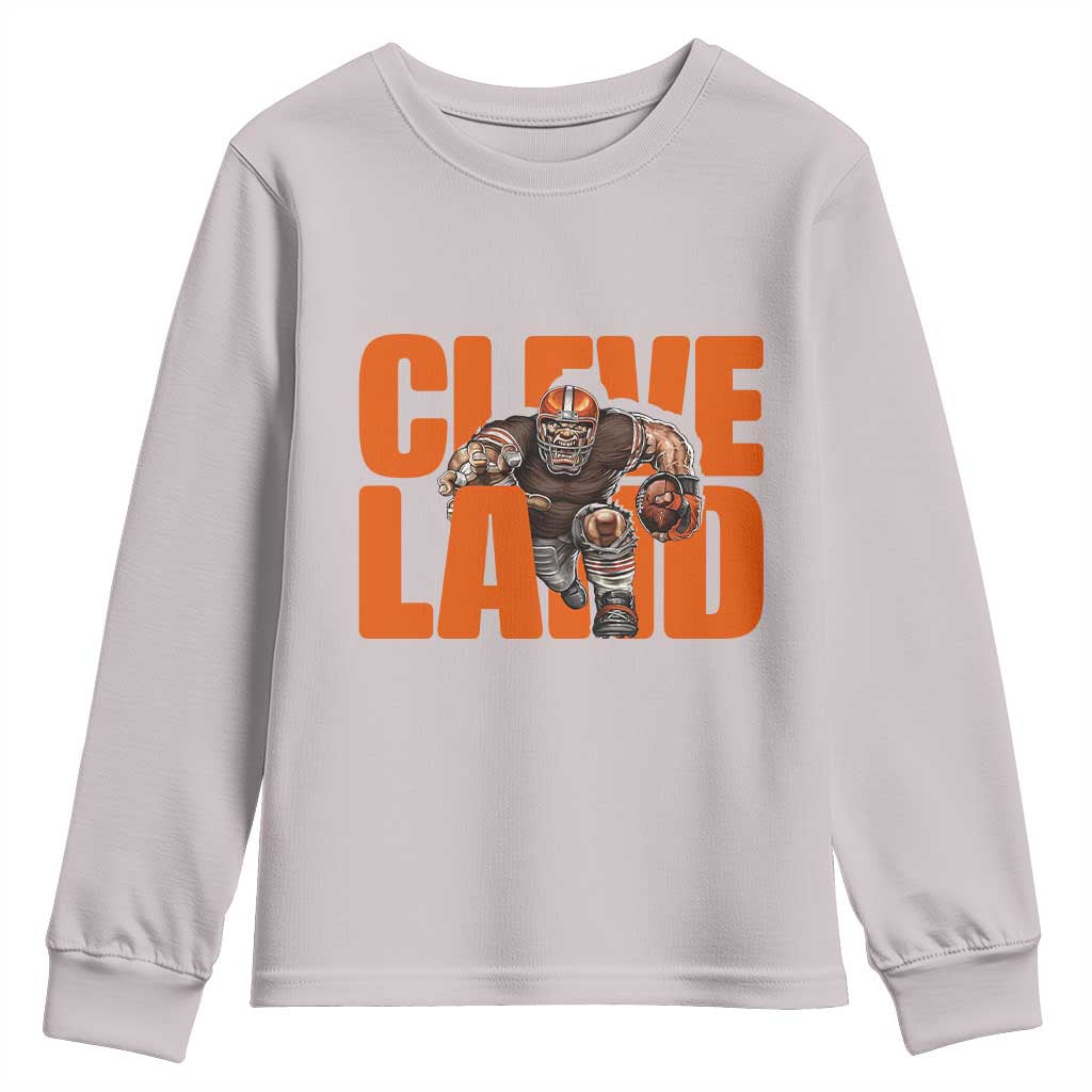 CFBB Midwest Football Player Gift Youth Sweatshirt TS12 Ice Gray Print Your Wear