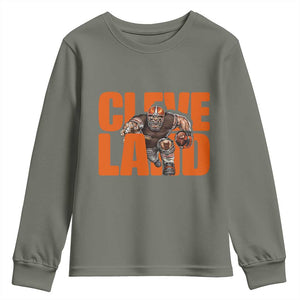 CFBB Midwest Football Player Gift Youth Sweatshirt TS12 Military Green Print Your Wear