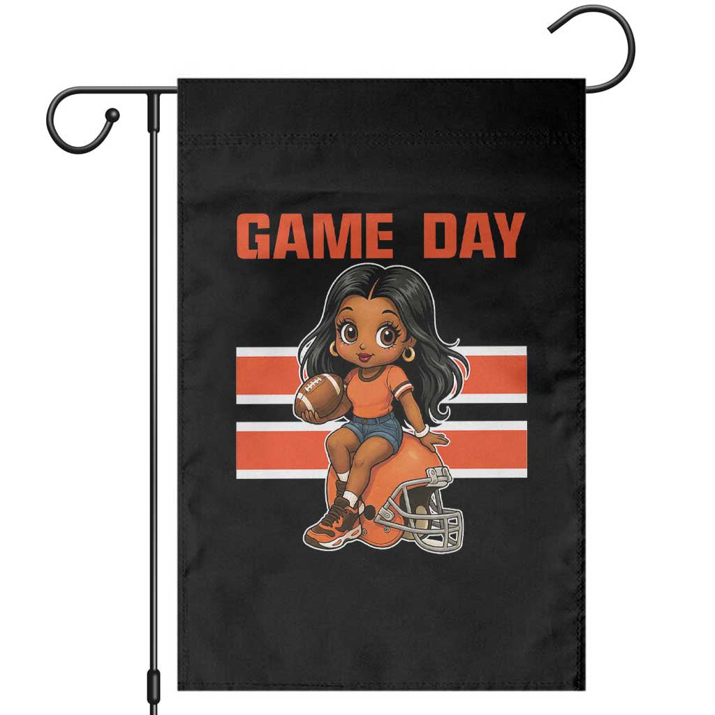 Funny Game Day Cute Girl Garden Flag Midwest Football Player Gift TS12 Black Print Your Wear