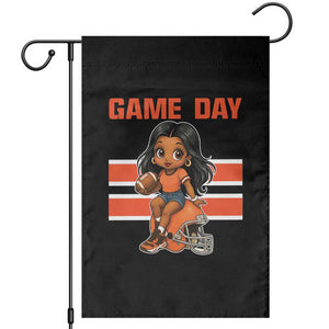 Funny Game Day Cute Girl Garden Flag Midwest Football Player Gift TS12 Black Print Your Wear