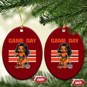 Funny Game Day Cute Girl Ceramic Ornament Midwest Football Player Gift TS12 Print Your Wear