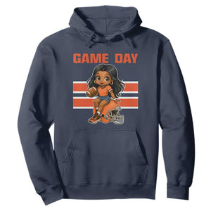 Funny Game Day Cute Girl Hoodie Midwest Football Player Gift TS12 Navy Print Your Wear