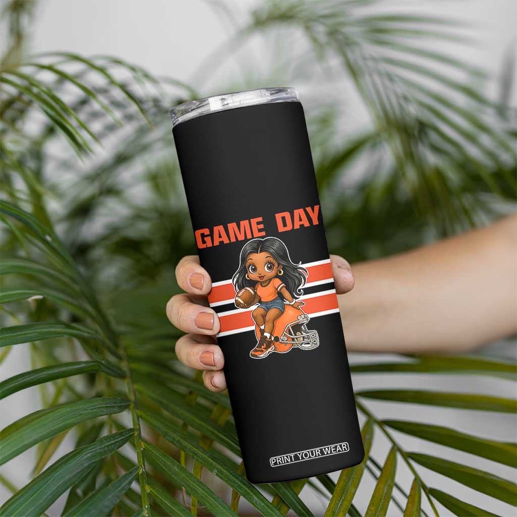 Funny Game Day Cute Girl Skinny Tumbler Midwest Football Player Gift TS12 Print Your Wear