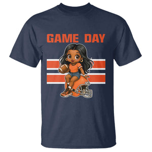 Funny Game Day Cute Girl T Shirt Midwest Football Player Gift TS12 Navy Print Your Wear
