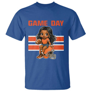 Funny Game Day Cute Girl T Shirt Midwest Football Player Gift TS12 Royal Blue Print Your Wear