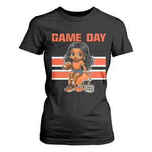 Funny Game Day Cute Girl T Shirt For Women Midwest Football Player Gift TS12 Black Print Your Wear