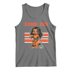 Funny Game Day Cute Girl Tank Top Midwest Football Player Gift TS12 Black Heather Print Your Wear