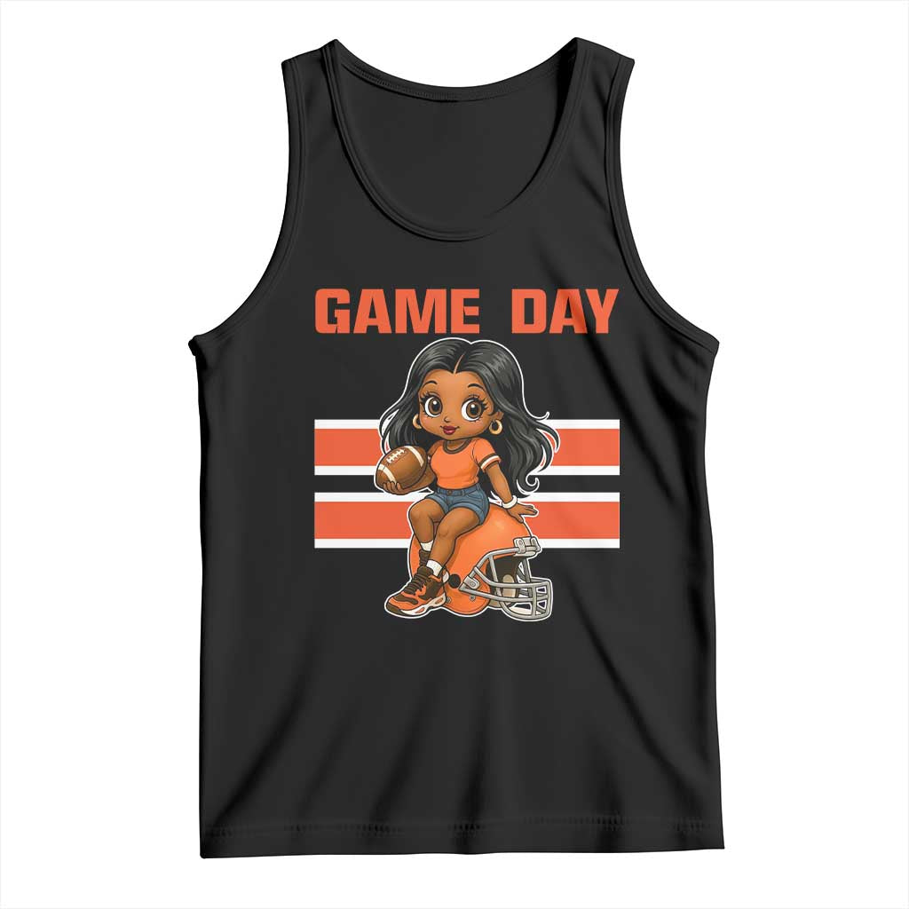 Funny Game Day Cute Girl Tank Top Midwest Football Player Gift TS12 Black Print Your Wear