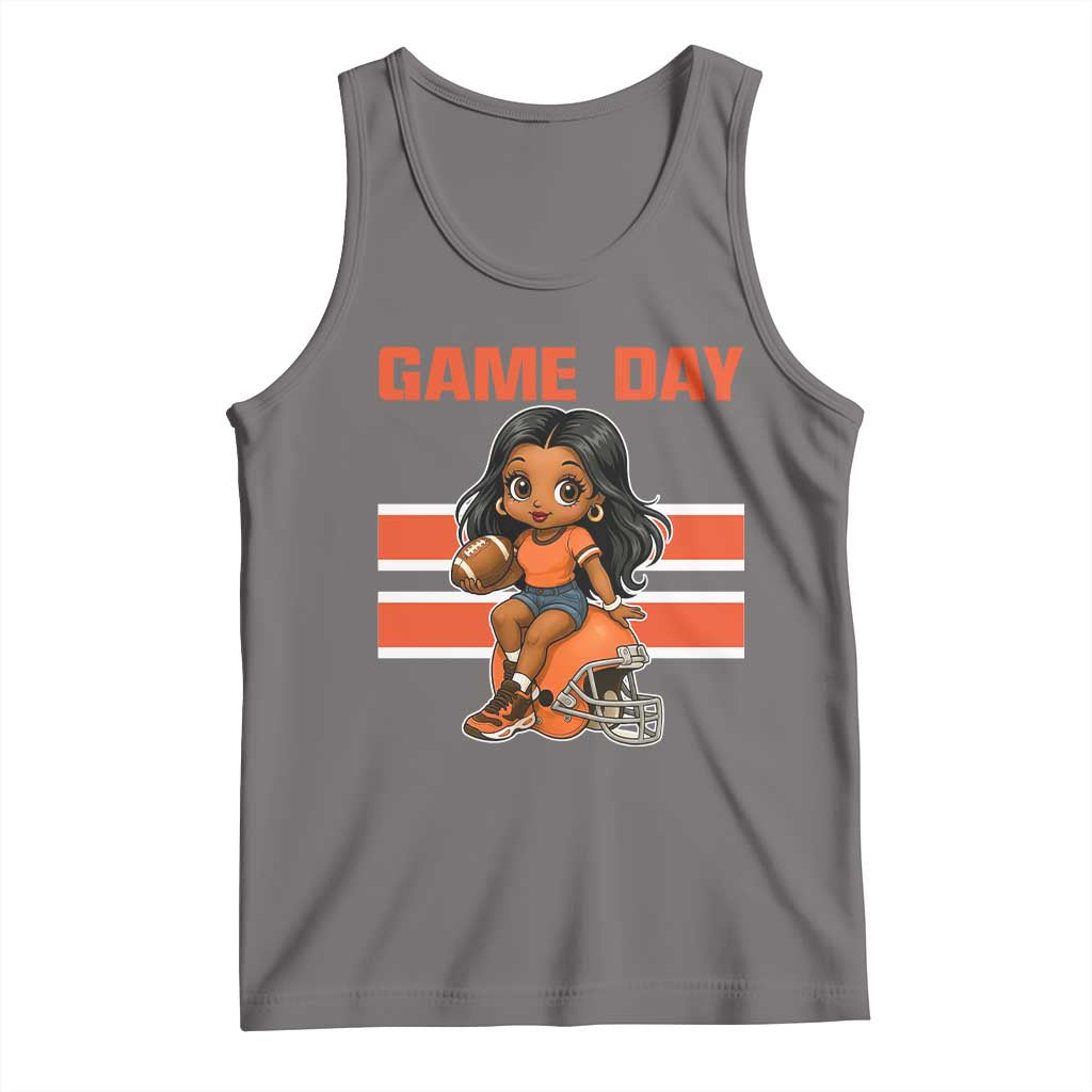 Funny Game Day Cute Girl Tank Top Midwest Football Player Gift TS12 Deep Heather Print Your Wear