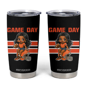 Funny Game Day Cute Girl Tumbler Cup Midwest Football Player Gift TS12 Black Print Your Wear