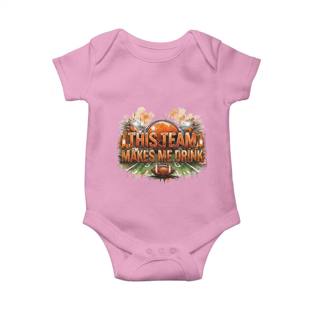 This Team Makes Me Drink Baby Onesie CFBB Fan Gift TS12 Light Pink Print Your Wear
