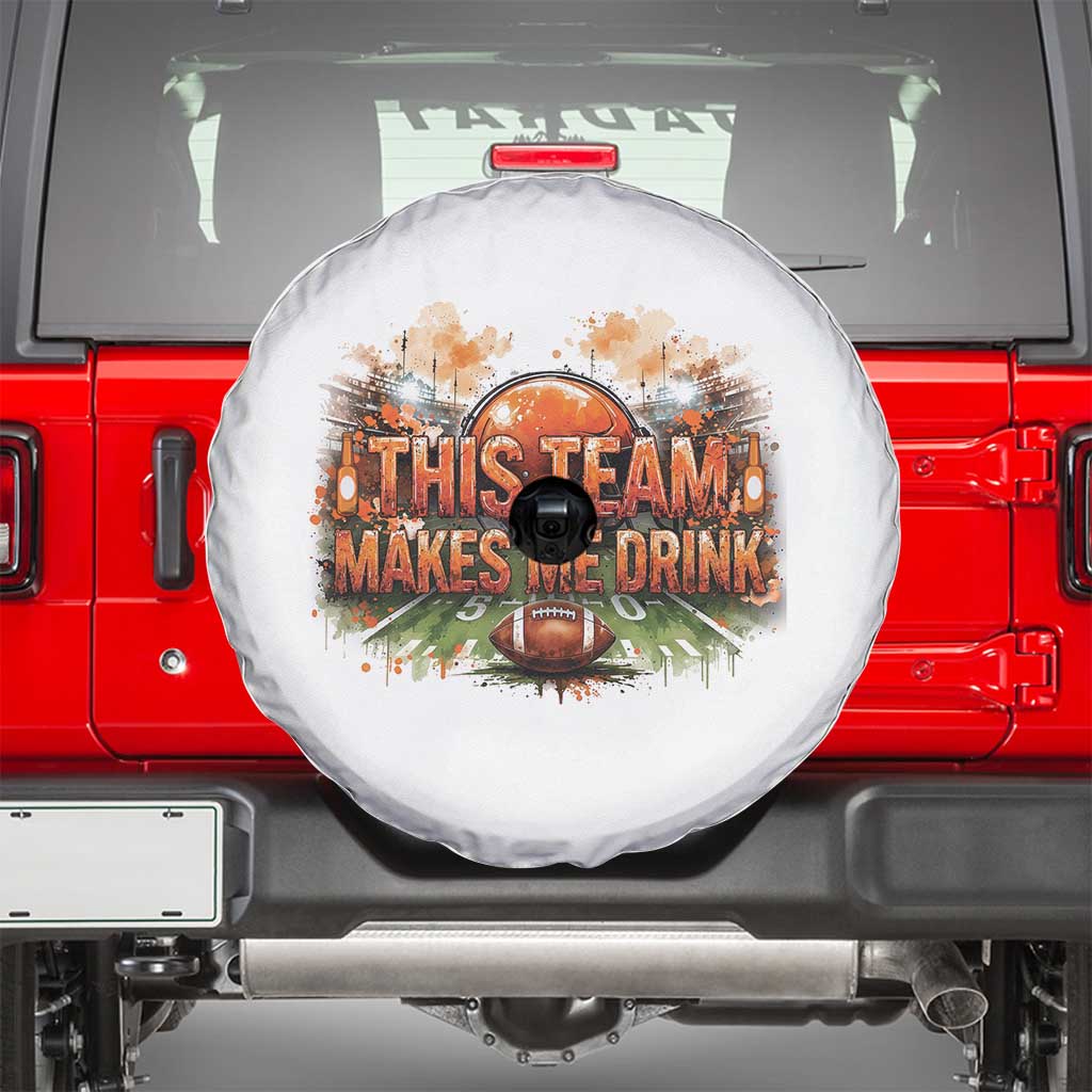 This Team Makes Me Drink Spare Tire Cover CFBB Fan Gift TS12 Black Print Your Wear