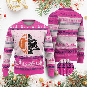 Midwest Football Lover Ugly Christmas Sweater CFBB Fan Gift TS12 Hot Pink Print Your Wear