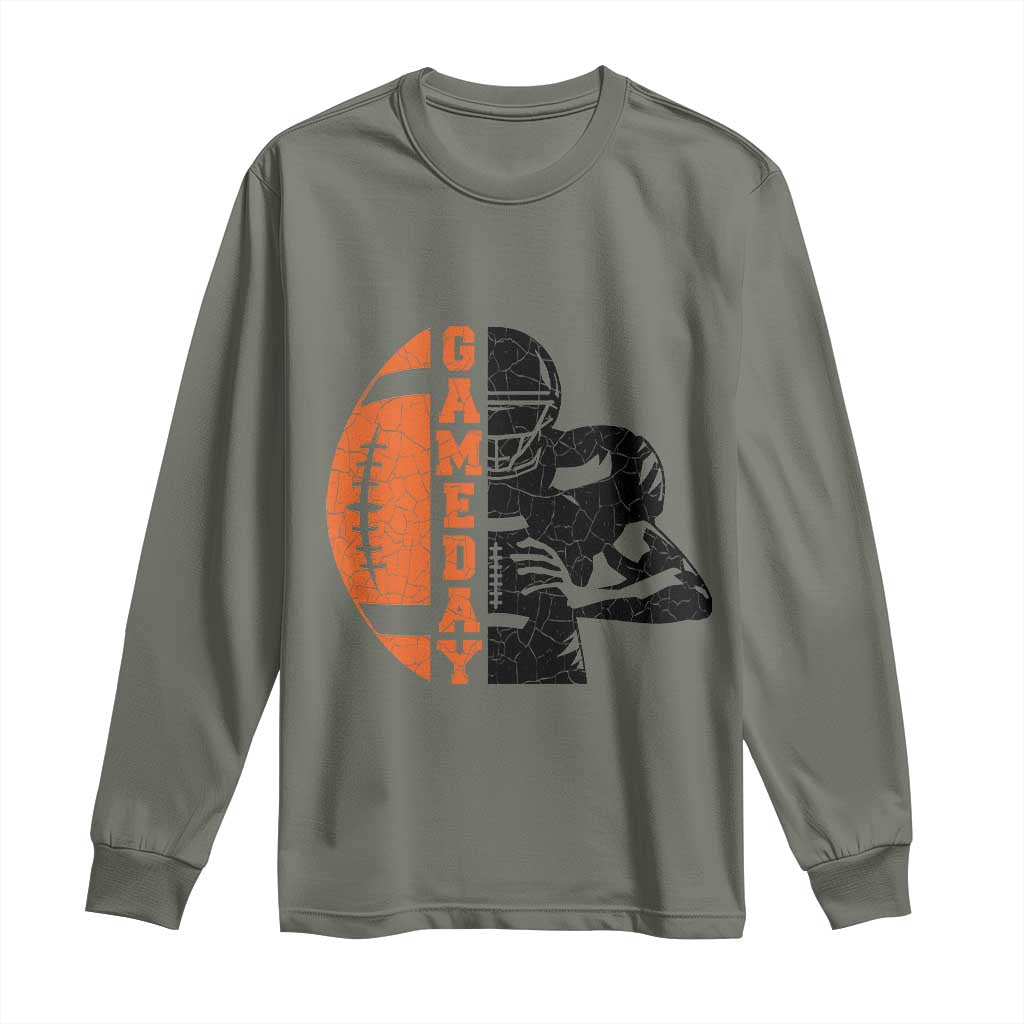 Midwest Football Lover Long Sleeve Shirt CFBB Fan Gift TS12 Military Green Print Your Wear