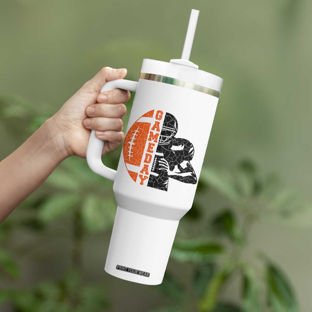 Midwest Football Lover Tumbler With Handle CFBB Fan Gift TS12 Print Your Wear