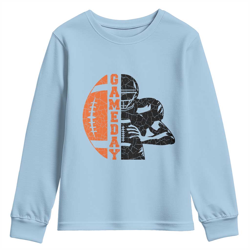 Midwest Football Lover Youth Sweatshirt CFBB Fan Gift TS12 Light Blue Print Your Wear