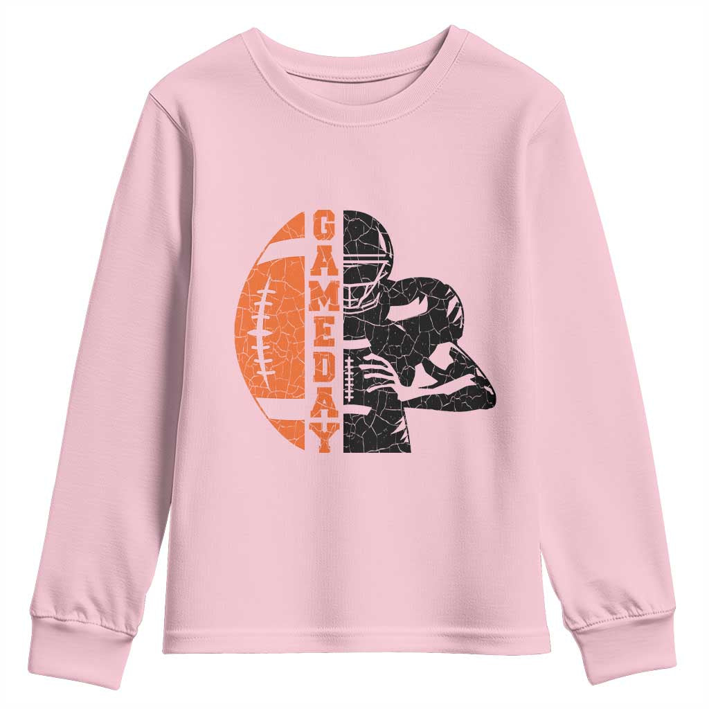 Midwest Football Lover Youth Sweatshirt CFBB Fan Gift TS12 Light Pink Print Your Wear
