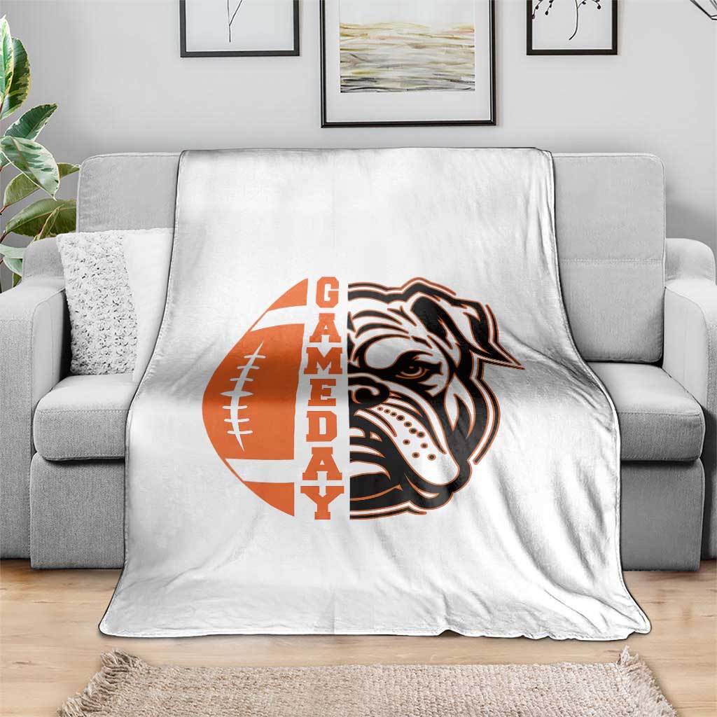 Bulldog Football Lover Throw Blanket Game Day Fan Lifestyle TS12 Print Your Wear