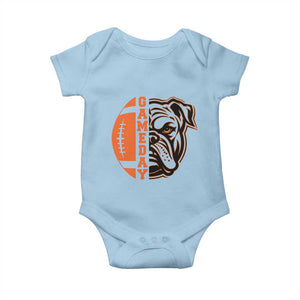 Bulldog Football Lover Baby Onesie Game Day Fan Lifestyle TS12 Light Blue Print Your Wear