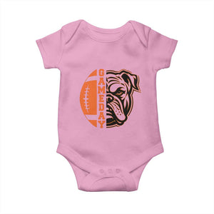 Bulldog Football Lover Baby Onesie Game Day Fan Lifestyle TS12 Light Pink Print Your Wear