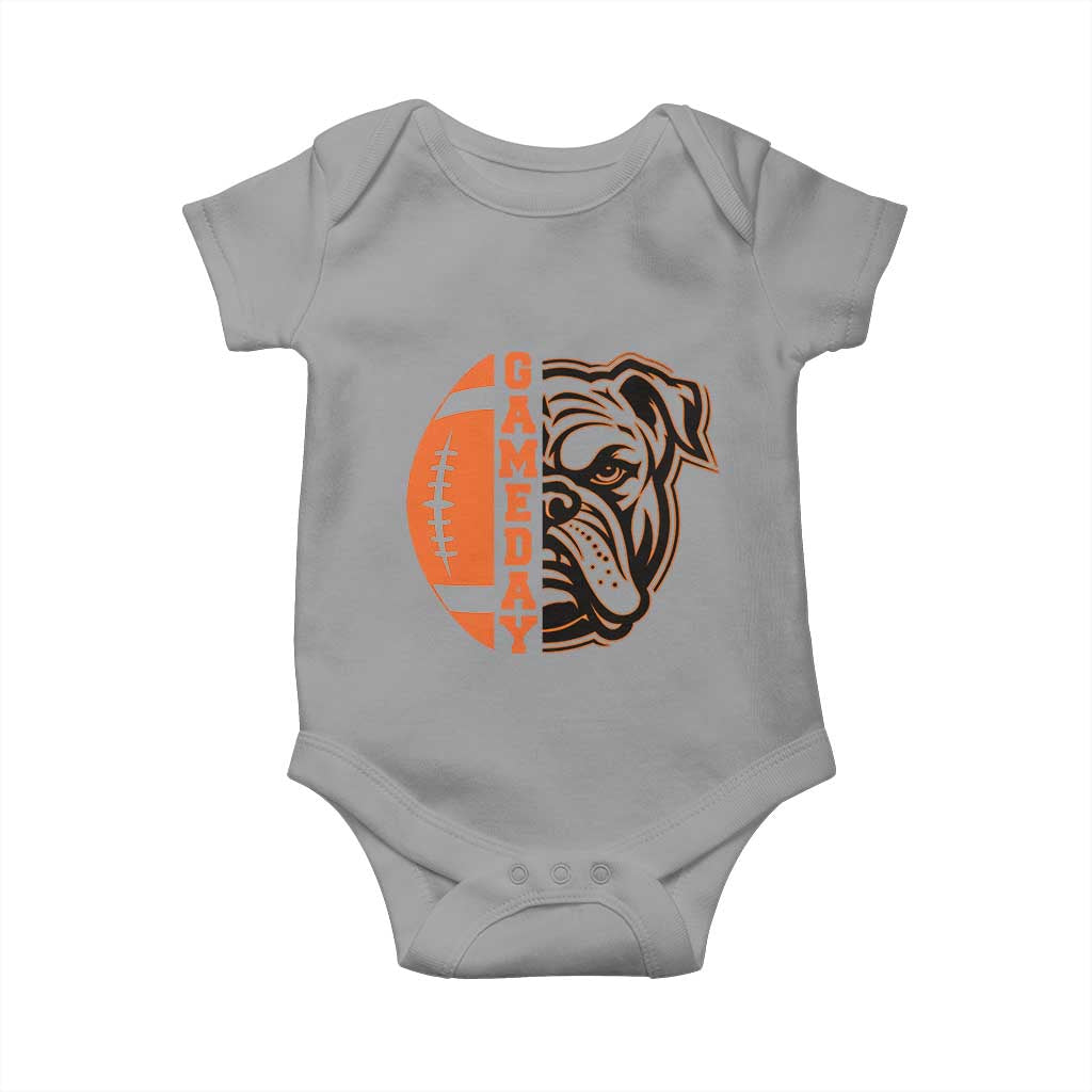 Bulldog Football Lover Baby Onesie Game Day Fan Lifestyle TS12 Sport Gray Print Your Wear
