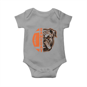 Bulldog Football Lover Baby Onesie Game Day Fan Lifestyle TS12 Sport Gray Print Your Wear