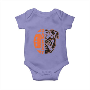 Bulldog Football Lover Baby Onesie Game Day Fan Lifestyle TS12 Violet Print Your Wear