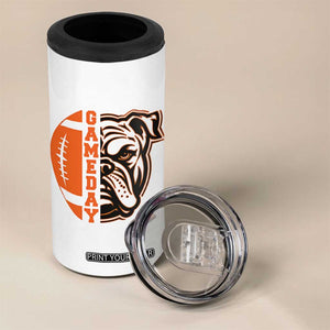 Bulldog Football Lover 4 in 1 Can Cooler Tumbler Game Day Fan Lifestyle TS12 Print Your Wear
