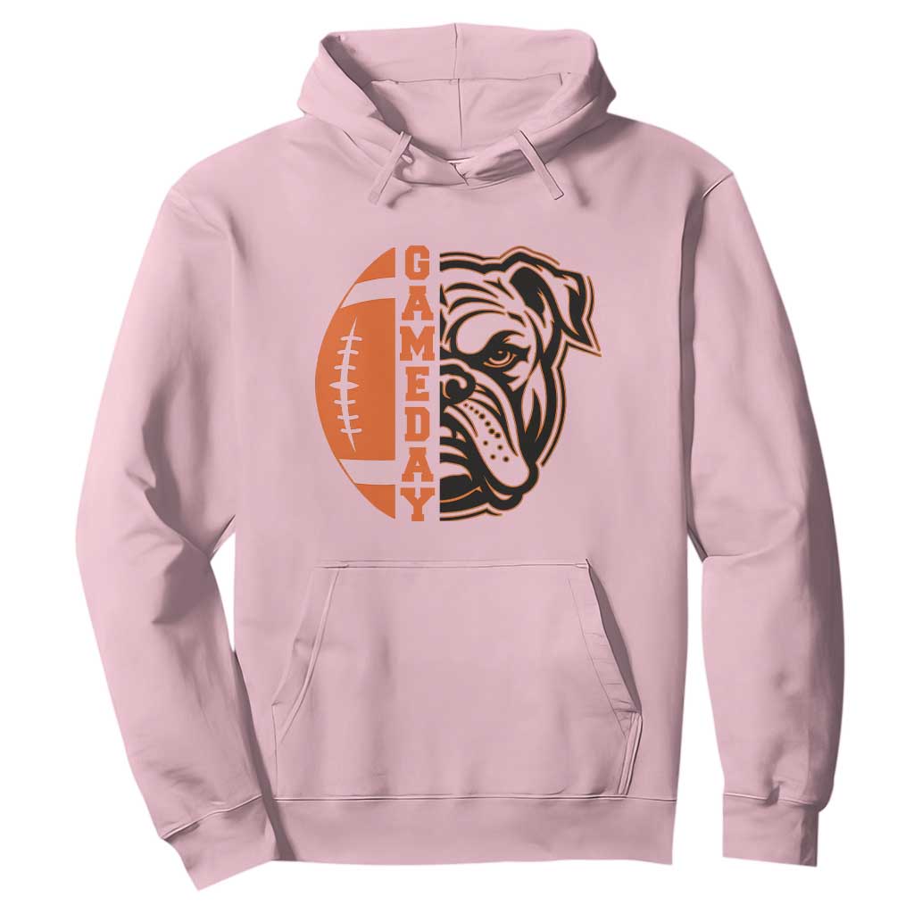 Bulldog Football Lover Hoodie Game Day Fan Lifestyle TS12 Light Pink Print Your Wear