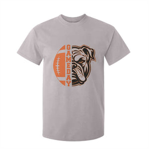 Bulldog Football Lover T Shirt For Kid Game Day Fan Lifestyle TS12 Ice Gray Print Your Wear