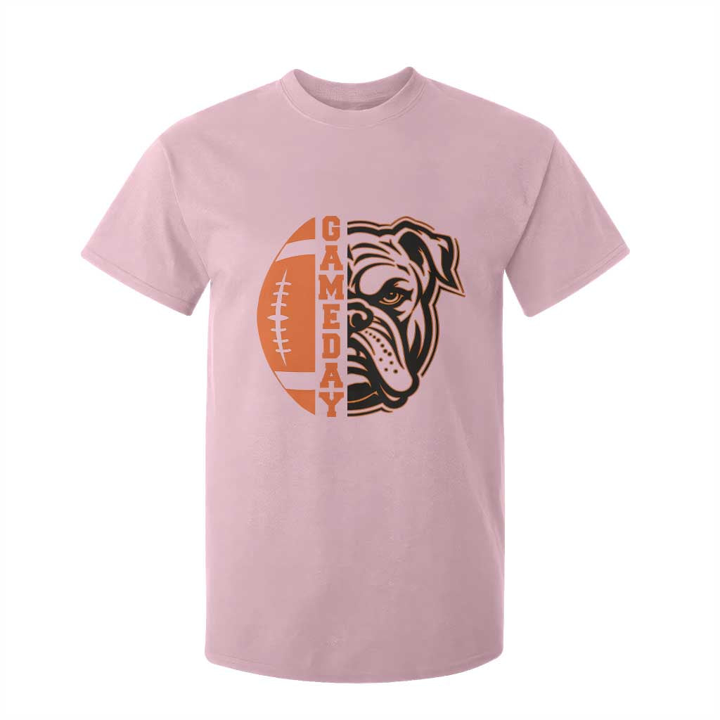 Bulldog Football Lover T Shirt For Kid Game Day Fan Lifestyle TS12 Light Pink Print Your Wear