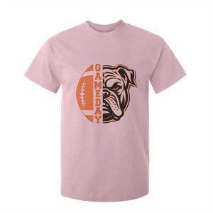 Bulldog Football Lover T Shirt For Kid Game Day Fan Lifestyle TS12 Light Pink Print Your Wear